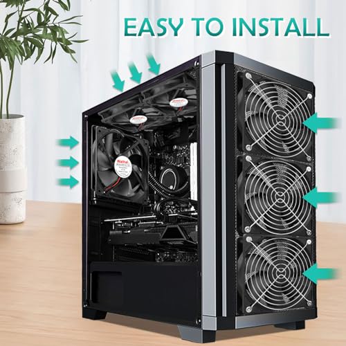 Wathai 120mm x 25mm 12V Computer Case Cooling Fan 12 Volt 2Pin High Performance DC Fan 2 Pack - Image 4