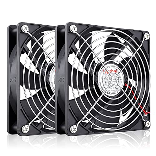 Wathai 120mm x 25mm 12V Computer Case Cooling Fan 12 Volt 2Pin High Performance DC Fan 2 Pack - Image 1