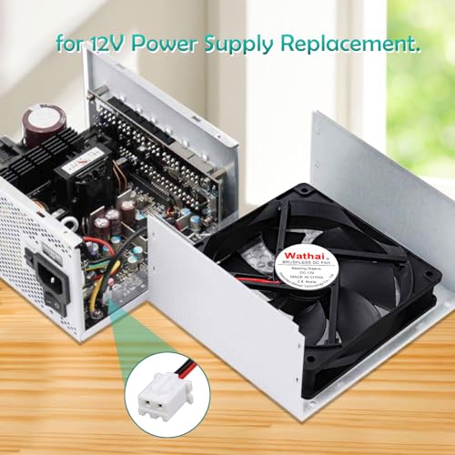 Wathai 120mm x 25mm 12V Computer Case Cooling Fan 12 Volt 2Pin High Performance DC Fan 2 Pack - Image 5