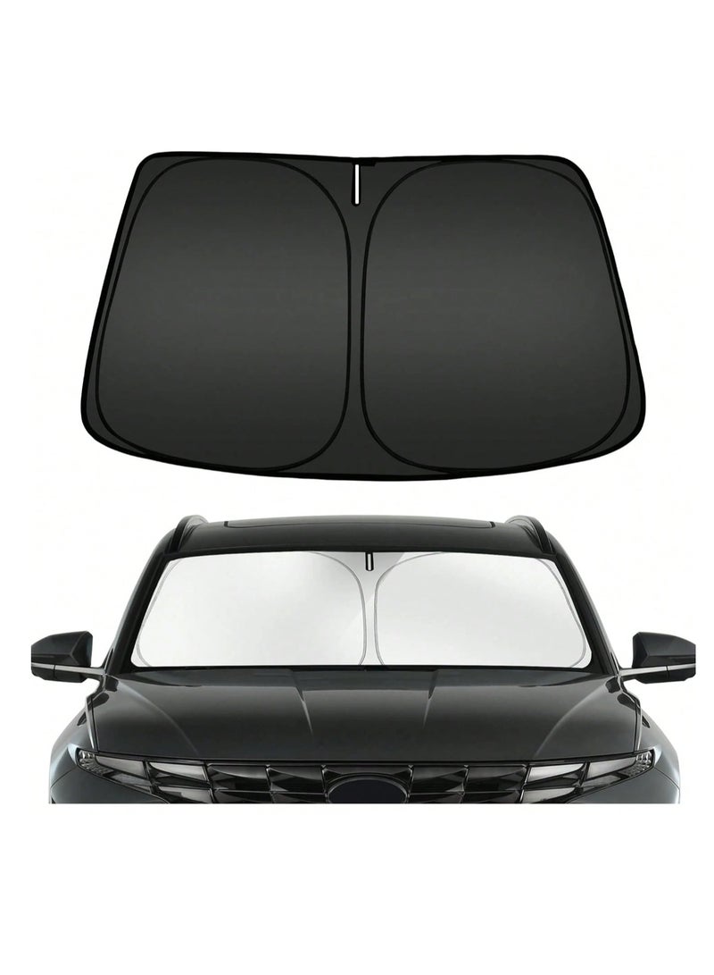 Car sunshade | Windshield cover | UV protection shade | Foldable sun shield | Car accessories | Front window protector | Car cooling shade | Universal windshield cover | Vehicle interior protection | Car heat blocker - Image 1