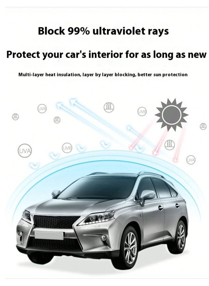 Car sunshade | Windshield cover | UV protection shade | Foldable sun shield | Car accessories | Front window protector | Car cooling shade | Universal windshield cover | Vehicle interior protection | Car heat blocker - Image 4