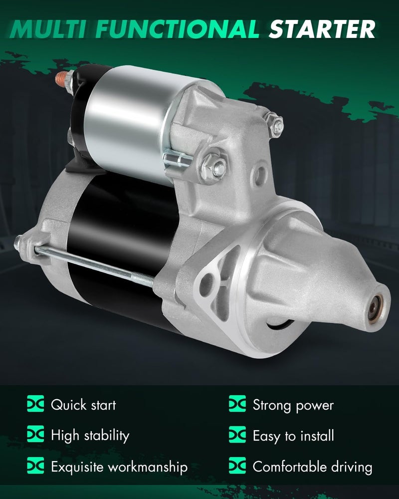 SCITOO Starter Motor 128000-9980 18450N for Kawasaki (UTV) KAF300 Mule 500/520/550 286cc KM-21163-2109 ‎0.6kW/12 Volt CW 9-Tooth Pinion - Image 2