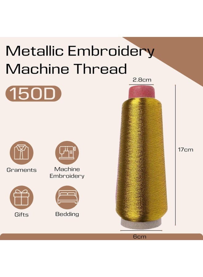 PAWSONIFY Gold and Silver String Twine, 2 PCS Sewing Machine Thread, Tinsel Thread Cord,Embroidery Thread for DIY Crafts Gift/Wrapping/Embroidery(4400M) - Image 2