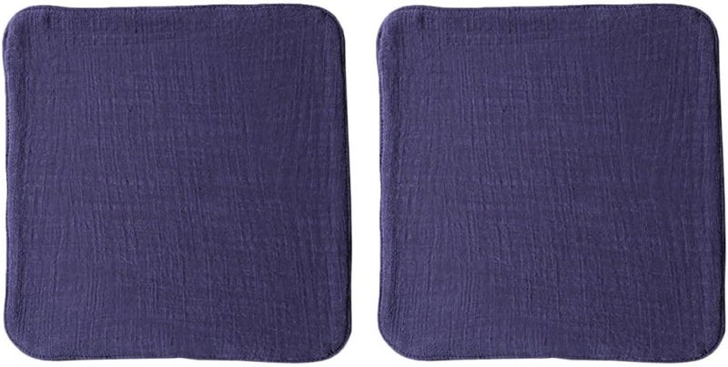 Thickened Kitchen Tea Towels 2pcs Set, Supple Cotton Linen Dishcloths for Household Cleaning, Multipurpose Blue Cleaning Rags for Washing Dishes and Kitchen Use - Image 1