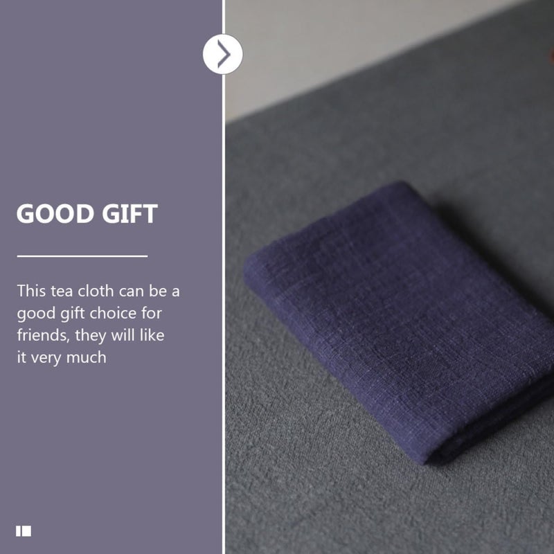 Thickened Kitchen Tea Towels 2pcs Set, Supple Cotton Linen Dishcloths for Household Cleaning, Multipurpose Blue Cleaning Rags for Washing Dishes and Kitchen Use - Image 4