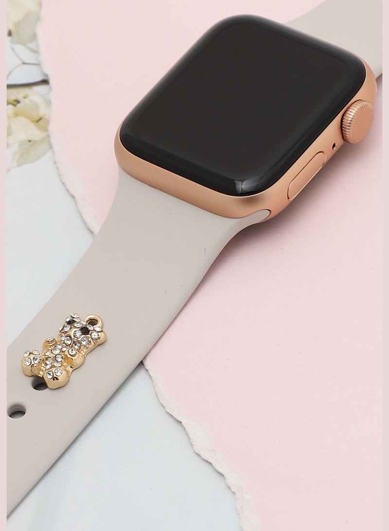 Haute Sauce Gold Plated Designer Stone Watch Strap Accessories For Women - Image 1