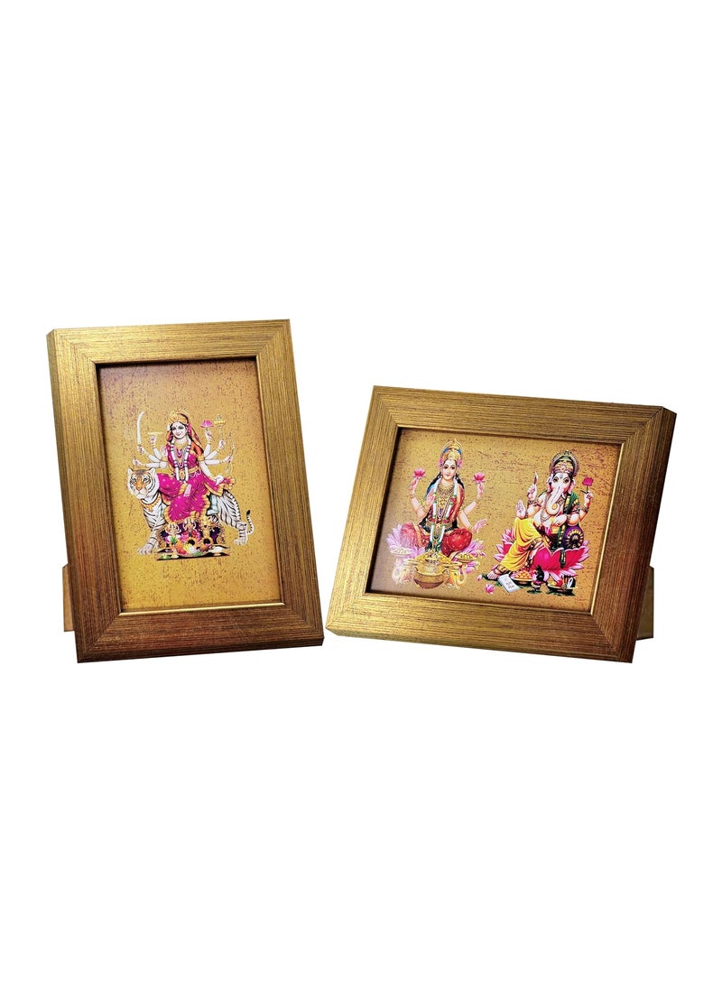 Art Street Art Street Set of 2 God Table Photo Frames Wall Hanging for Home, Living Room, Study Room Decor & Office Decor (Color: Gold, Size, 4x6 Inch)  - Image 2