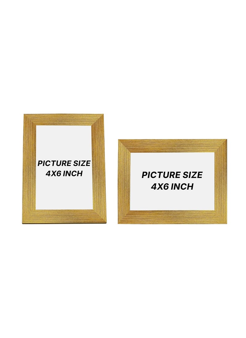 Art Street Art Street Set of 2 God Table Photo Frames Wall Hanging for Home, Living Room, Study Room Decor & Office Decor (Color: Gold, Size, 4x6 Inch)  - Image 3