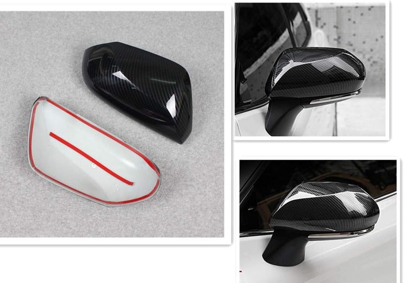 eLoveQ Carbon Fiber Style Side Door Mirror Covers for 2018-2020 Camry - Image 3