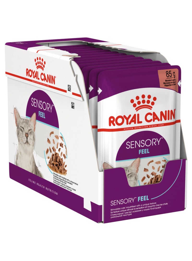 ROYAL CANIN Sensory Feel Morsels in Gravy Cat Wet Food 12x85g - Image 1
