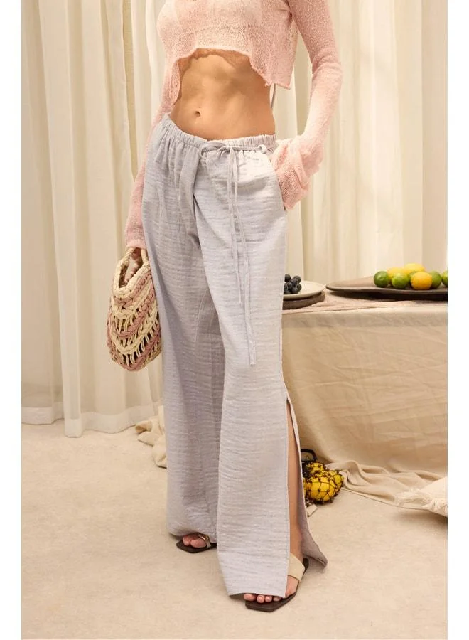 Bohemai  Harmony Side-Tie Grey Pants. for Women | Best Price UAE