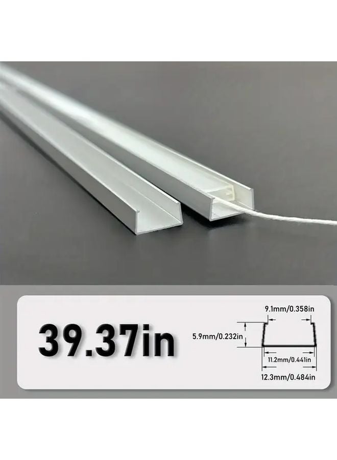 20 قطعة قناة ضوء ألومنيوم ليد نظام تركيب سهل القطع على شكل حرف U مقاس 11.5 ملم - Image 1
