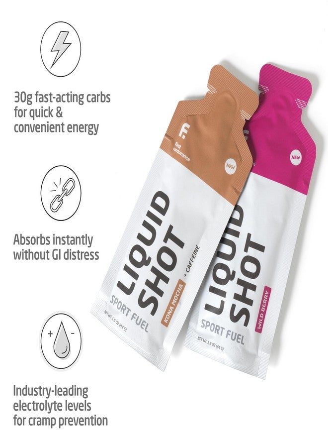 FIRST ENDURANCE Liquid Shot - Running, Cycling, Triathlon Fuel for Instant Energy and Cramp Relief | Electrolytes, High Carb | Liquid Energy for Endurance Sports | Wild Berry - Image 3