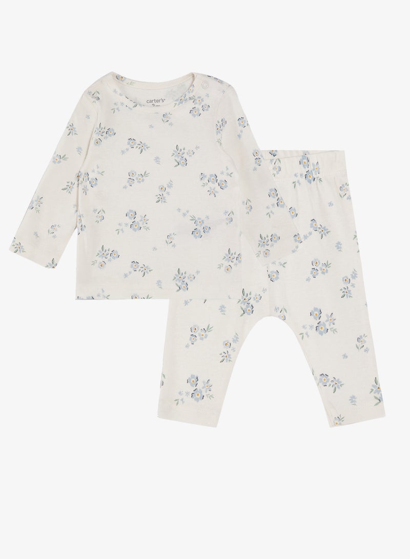 كارترز طقم تي شيرت وبنطلون مطبوع للأطفال الرضع - Image 1