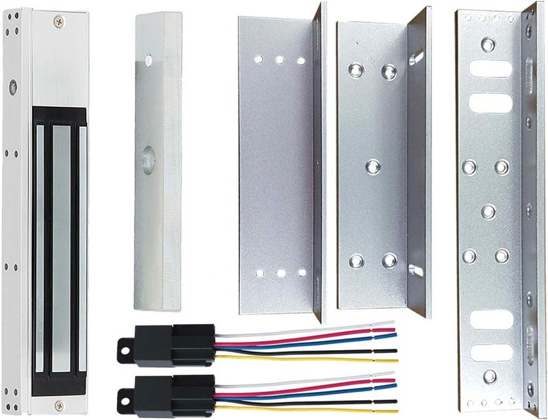 Supreform Outdoor Indoor Waterproof 12VDC 24VDC 600lbs Holding Force Magnetic Door Lock with Z and L Brackets for Access Control Door and Gate Opener, Fail Safe Electromagnetic Door Lock Gate Lock - Image 5