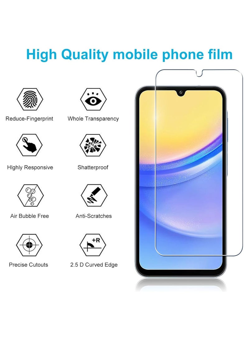 2 Pack Screen Protector for Samsung Galaxy A15 4G/5G Tempered Glass Screen Shatterproof Anti Scratch Glass HD Clear compatible with Samsung Galaxy A15 - Image 4