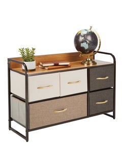Extra Storage Shelves With 5 Easy Pull Out 2-Tier Fabric Drawers And Wooden Table Top EX-83901  - Image 1