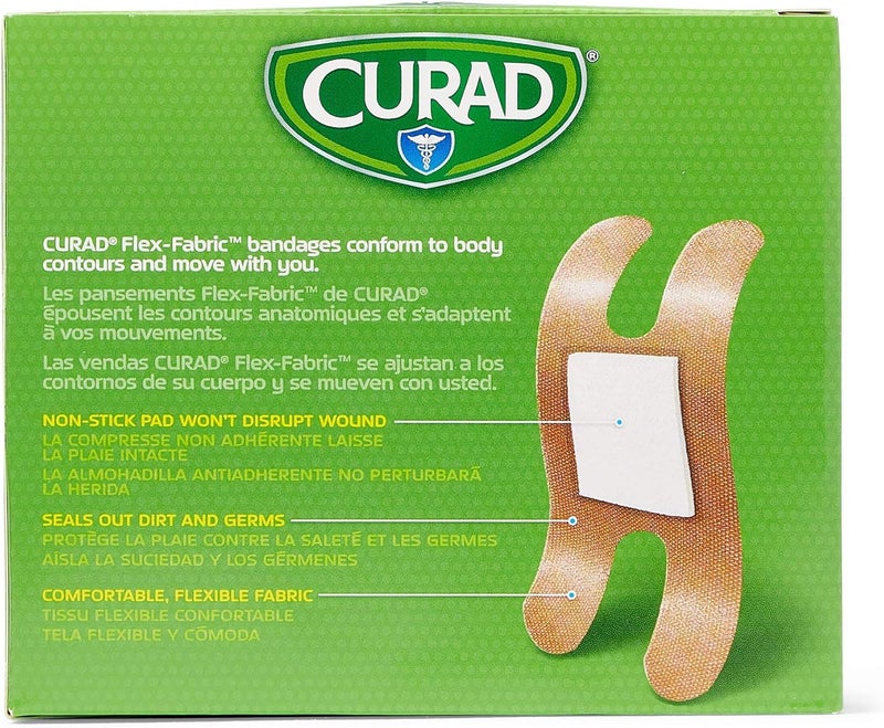 CURAD FlexFabric Adhesive Bandages Knucle 100 Ct 1 BOX - Image 4