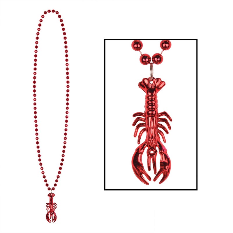 Beistle Beads with Crawfish Medallion