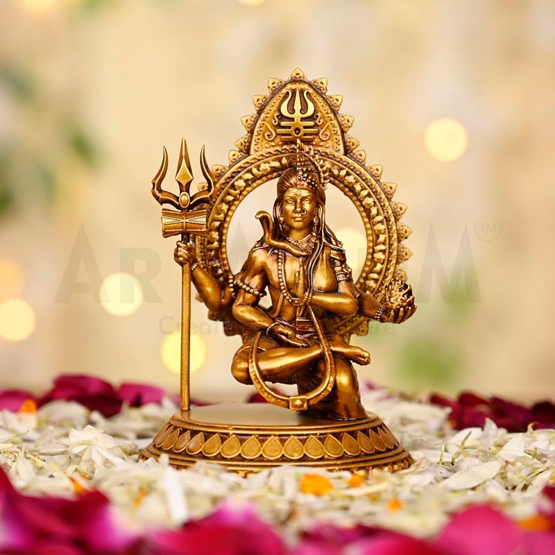 Artarium Ardhanarishvara Idol Ardhnarishwar Statue Shiv Parvati Idol Shiv Parvati Double Avatar Idol for Car Dashboard and Home Decor Showpiece Ardhanarishvara Car Dashboard - Image 3