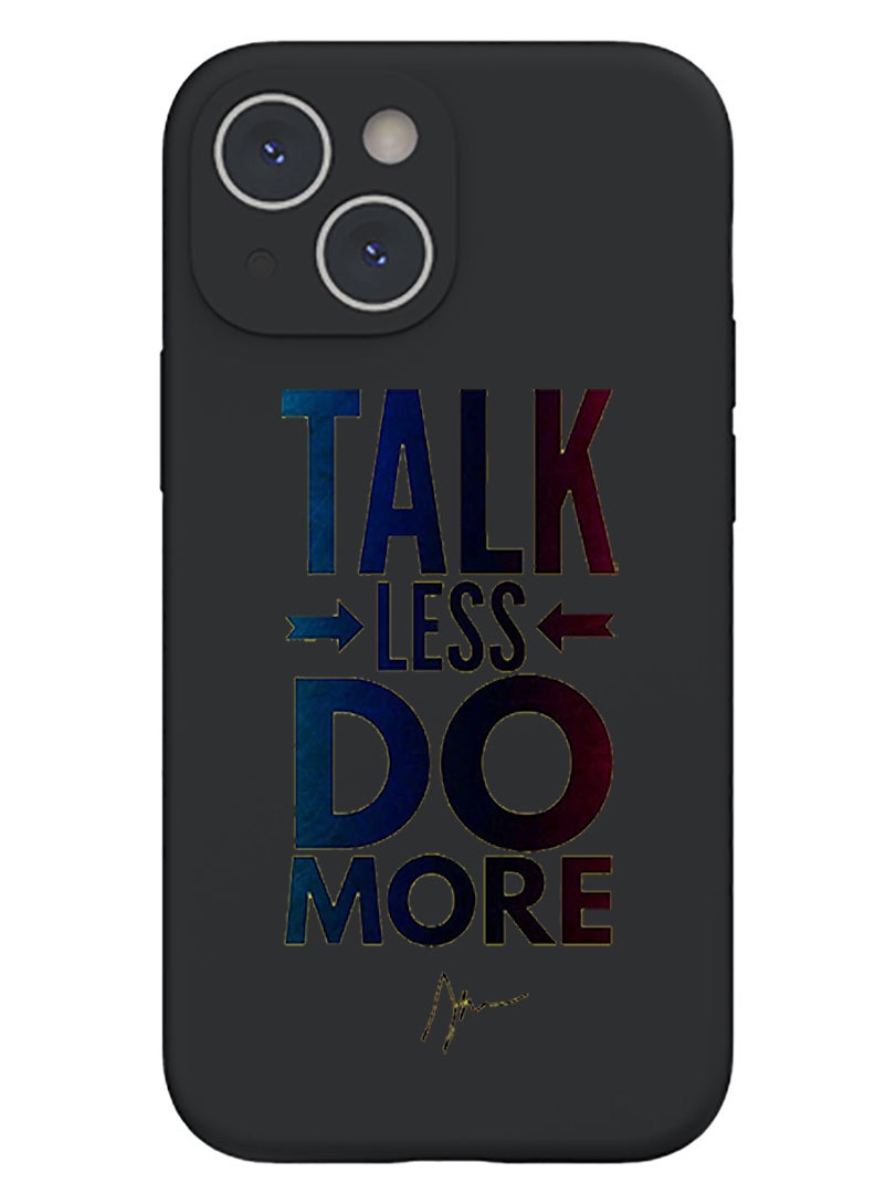 Theodor Protective Slim Fit Case Liquid Silicone Cover with Full Body Protection Anti-Scratch Shockproof Case For iPhone 14 Black  - Travelling copy - Image 1