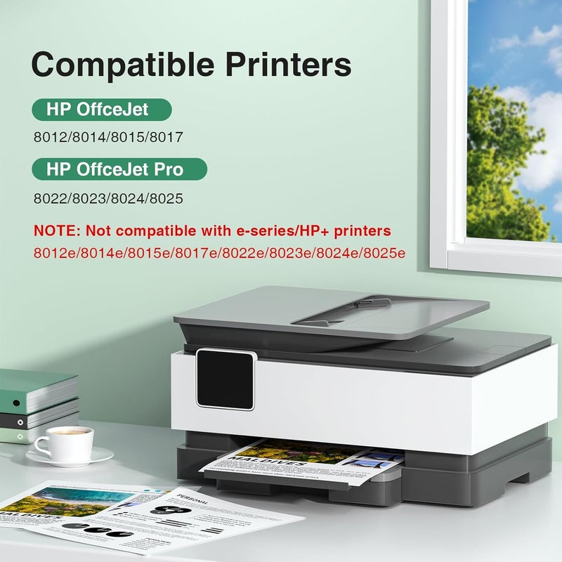 كولورفلاي خراطيش متعددة الحزم 912XL متوافقة مع خرطوشة طابعة HP 912 912XL لطابعات HP OfficeJet 8010 8012 8014 8015 وخراطيش OfficeJet Pro 8022 8020 8024 8025 8023.5 عبوة - Image 2
