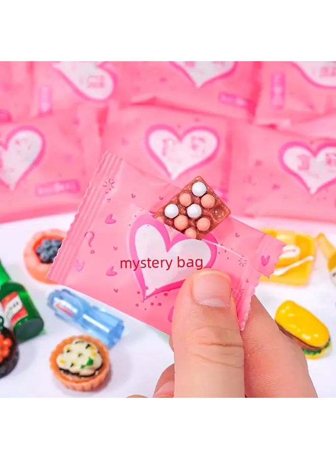 19pcs Random Style Miniature Food Models Dollhouse Decor Resin DIY Crafts - Image 4