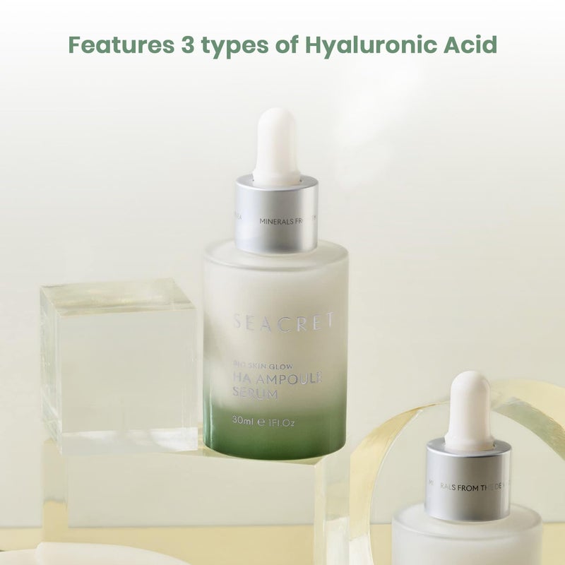 SEACRET Face Serum - Bio Skin Glow Hyaluronic Acid Serum for Face, Ampoule, 1 Fl.Oz 30ml. - Image 3