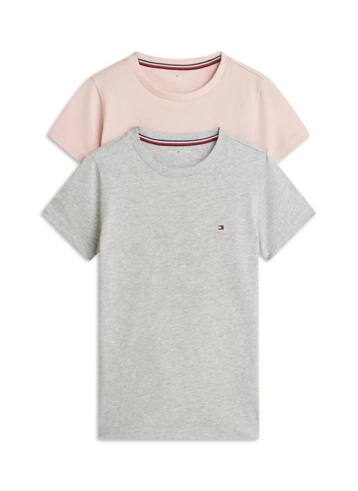 TOMMY HILFIGER Kids 2-Pack Signature Crew Neck T-Shirts