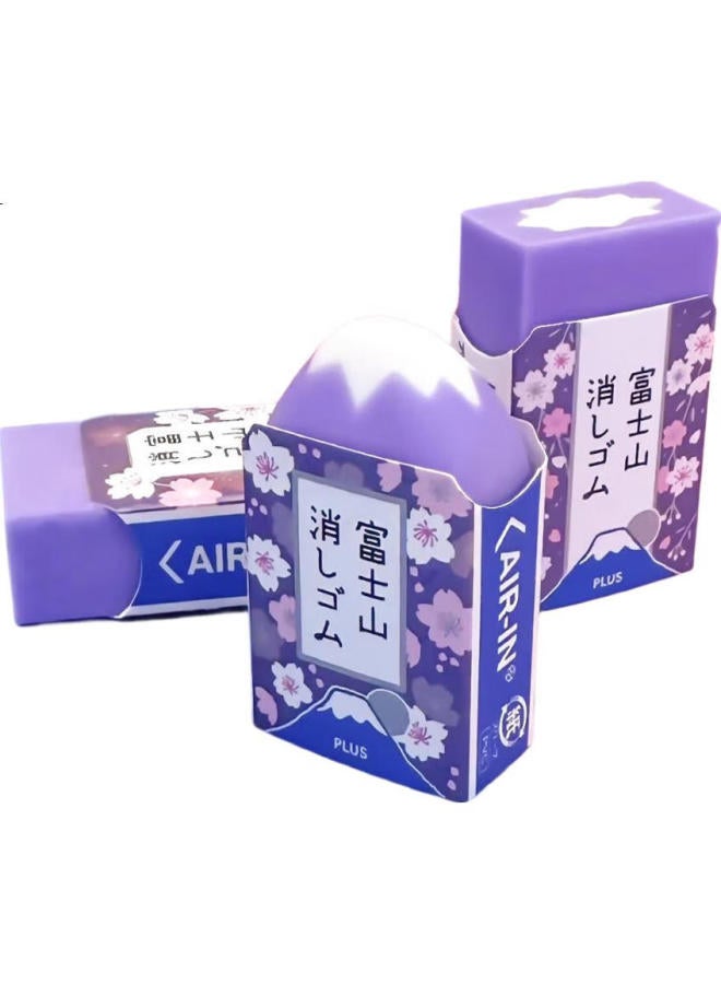 Plus Stationery Award Fuji Mountain Eraser, Children'S Eraser, Student Creative Internet-Famous Stationery, Pencil Eraser, Erasable Pen Eraser, Fuji Mountain Purple - Image 1