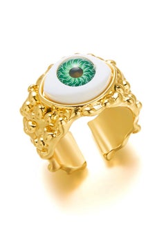 Catei Karrui Adjustable Gold Tone Ring with Protective Symbol Elegant Open Design  - Image 2