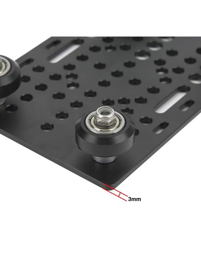 LiebeWH Gantry Plate Aluminum 20mm80mm Universal Table Linear Actuator Gantry Board for CNC Router 3D Printer (Board with 4 Plastic Pulleys and Bearings) - Image 4