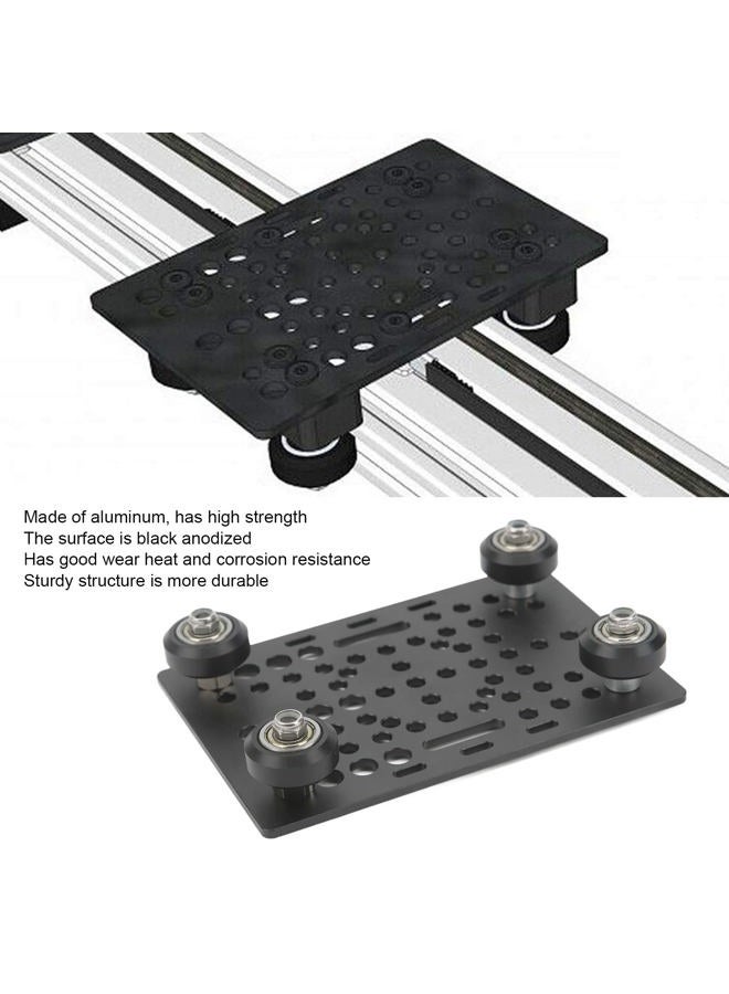 LiebeWH Gantry Plate Aluminum 20mm80mm Universal Table Linear Actuator Gantry Board for CNC Router 3D Printer (Board with 4 Plastic Pulleys and Bearings) - Image 3