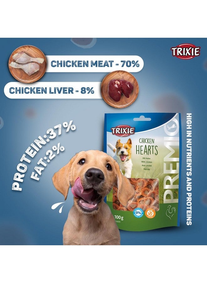 تريكسي مجموعة مكافآت الكلاب الفاخرة: قلوب الدجاج، 100 جرام وأشرطة الطاقة مع الفواكه والخضروات 100 جرام - وجبات خفيفة غنية بالبروتين للتدريب لجميع سلالات الكلاب - Image 3