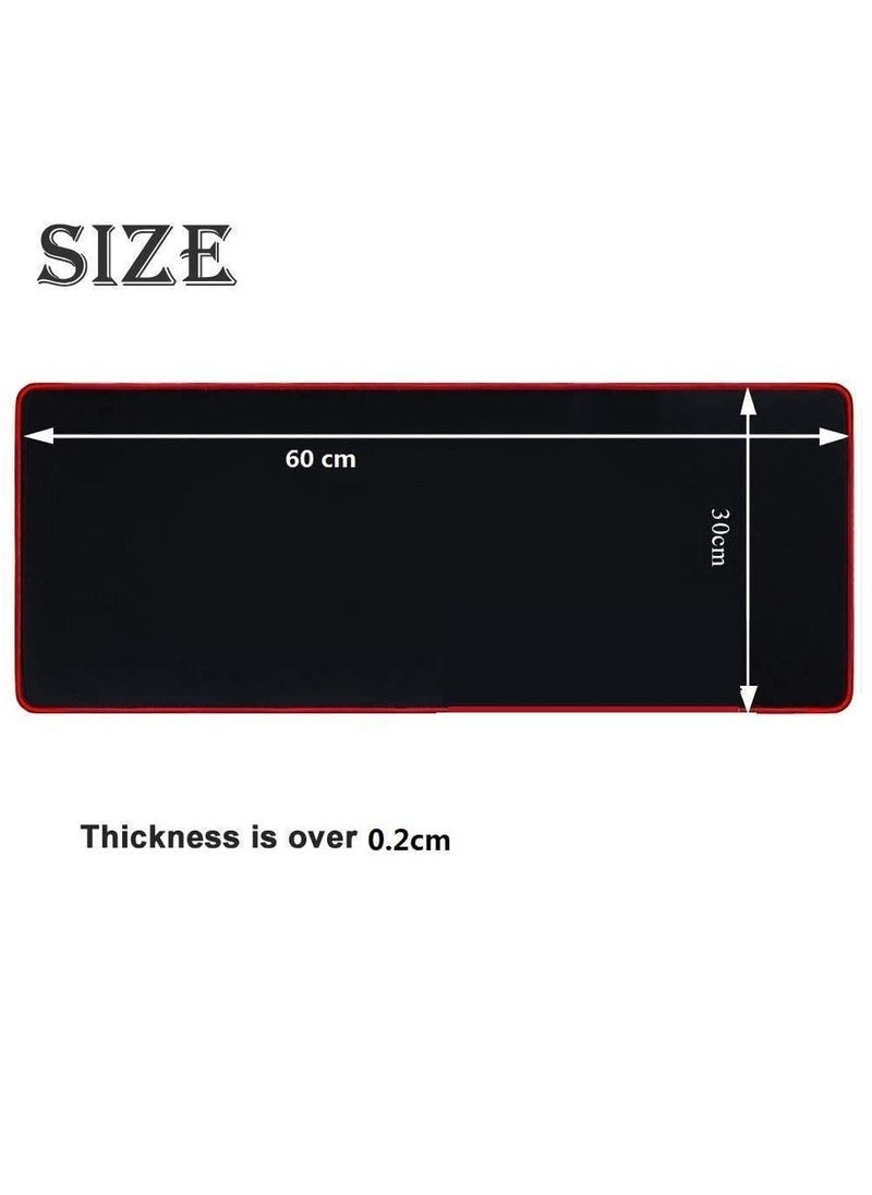 Large Gaming Mouse Pad, Water Proof Rubber Mice Pads with Stitched Edges, Extended Non-Slip Desk Mat, Keyboard Pad Gamer  For Office & Home