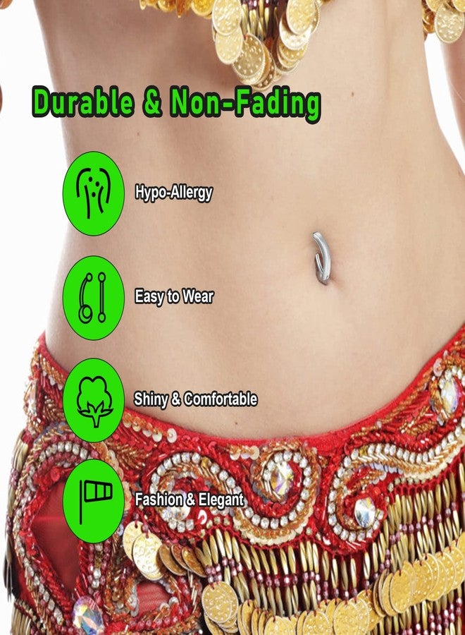 CrazyPiercing Navel Ring 14G Clicker Belly Button Ring Petite Reverse Belly Ring Titanium Clicker for Men Women - Image 4