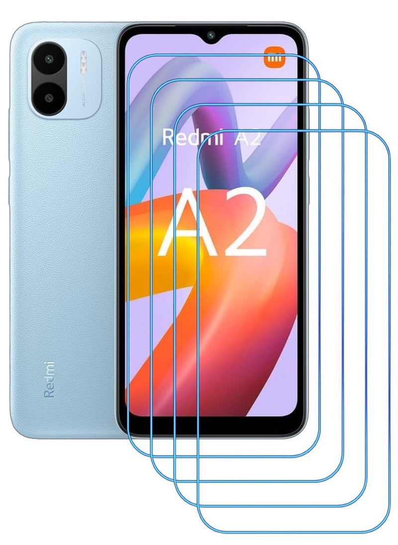 ACLIX 4 Pieces Antistatic ESD Dustproof Premium Quality High Definition Clear Tempered Glass Screen Protector Designed For Xiaomi Redmi A2+ - Image 1