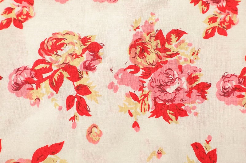 Dekor World Floral Printed Maroon Table Cover with Place Mat (Pack of 7) - Image 4