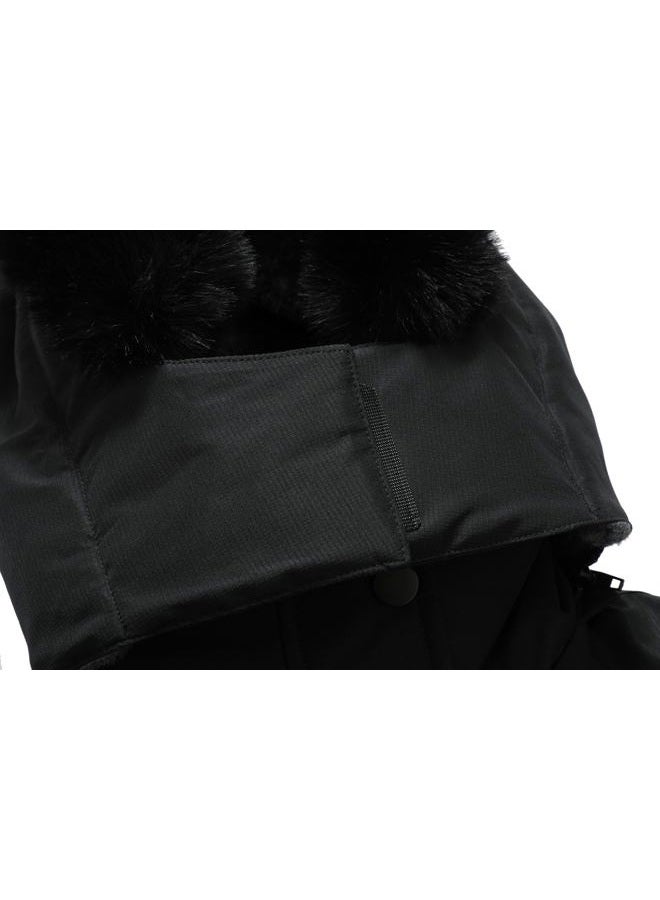 MOERDENG Women's Waterproof Snow Ski Jacket - Warm Winter Coat Insulated for Snowboarding, Mountain Hiking, Black, XXL - Image 2