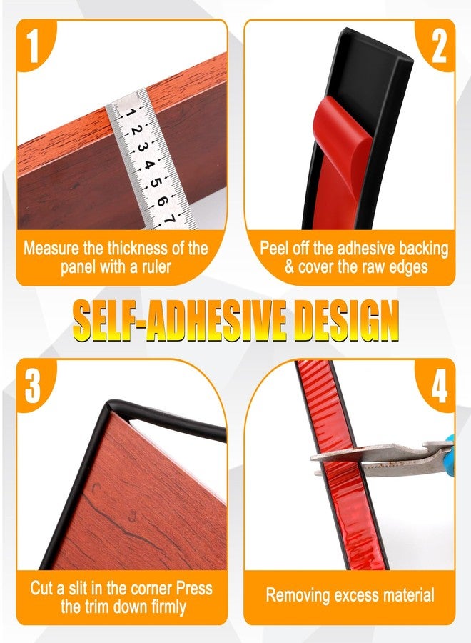 Olldag U-Shape Veneer Edge Banding for Furniture Restoration - 0.47" x 20ft, Brown, Durable Trim for Cabinets, Desks, Shelves, Wood, Marble, Campervans & More - Image 4