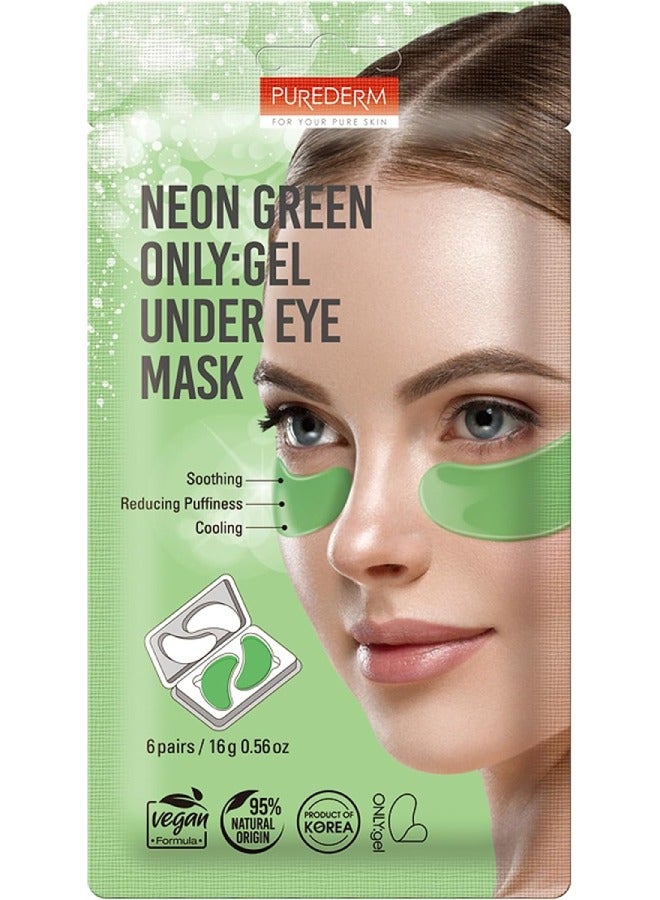 Purederm Neon Green Only Gel Under Eye Mask 16gm