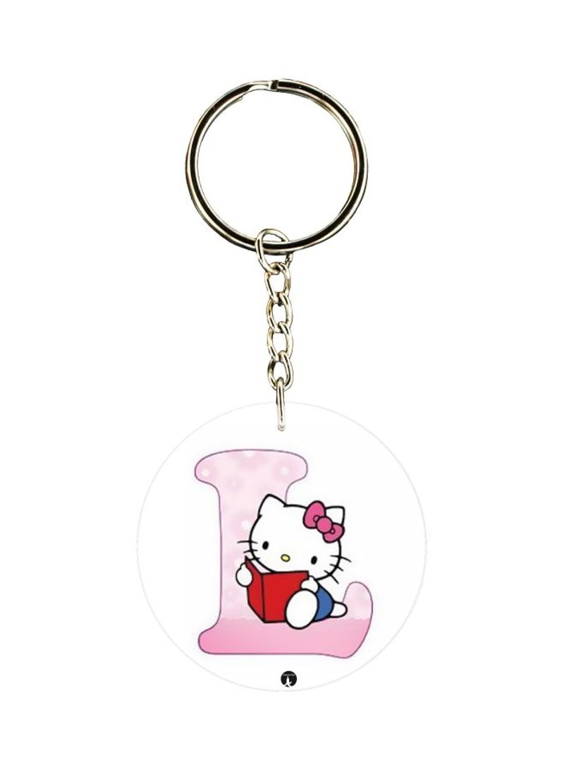 RKN Hello Kitty Letter L Printed Keychain
