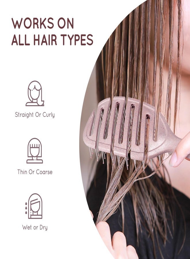 Ecoed Detangler Brush, Vented Detangling Brush for Curly, Thick, and Straight Hair, Quick Smoothing for Women and Men, Eco-Friendly & Sustainable Material (Pink) - Image 5