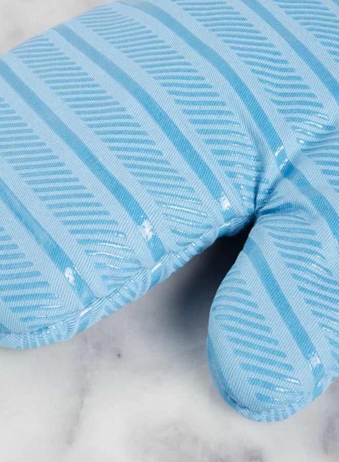 KitchenAid Albany Oven Mitt 2-Pack Set, Blue Velvet, 7"x13" - Image 4