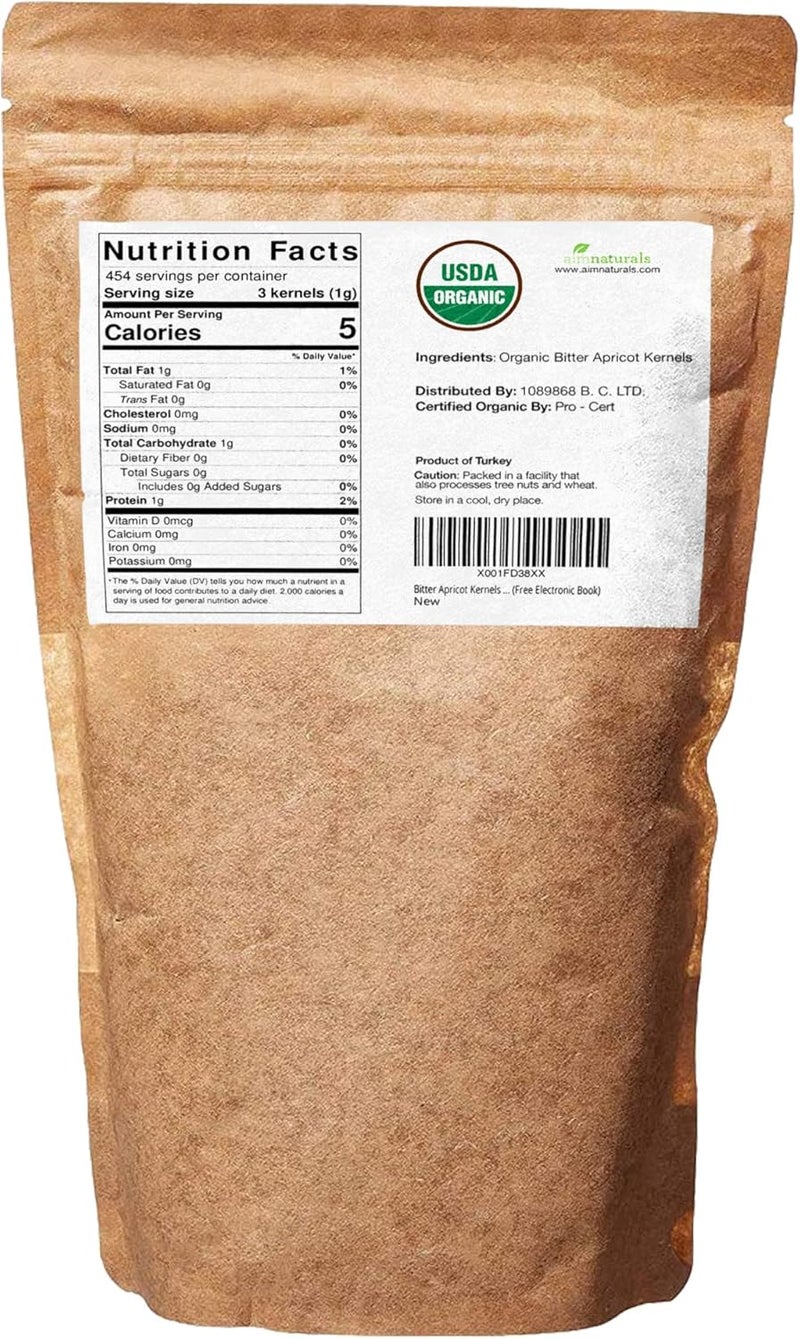 aimnaturals Organic Bitter Apricot Kernels - 1LB - Image 3