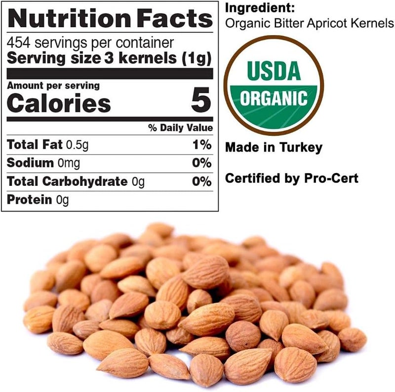 aimnaturals Organic Bitter Apricot Kernels - 1LB - Image 5