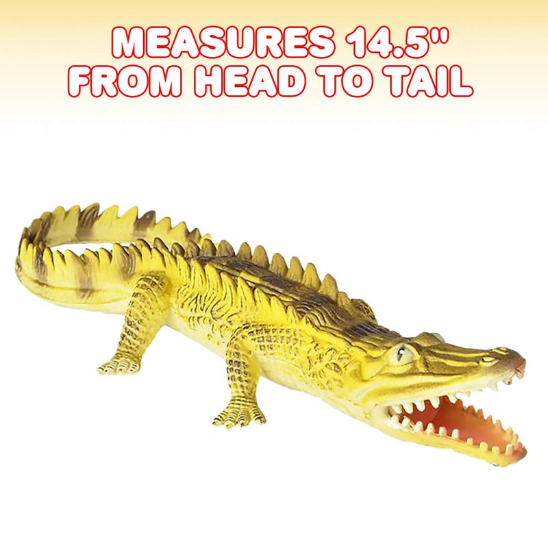 ArtCreativity Soft Alligator Toys for Kids, Set of 2, PVC Animal Figurines, 14.5â€ Long Alligator Toys for Pretend Play and Wildlife Decorations, Gifts and Favors for Safari or Zoo Birthday Party - Image 3