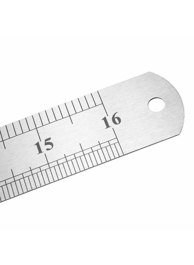 uxcell Straight Ruler 400mm 16 Inch Metric Stainless Steel Measuring Ruler Tool with Hanging Hole Inch & Centimeters Precision Drawing Ruler - Image 3