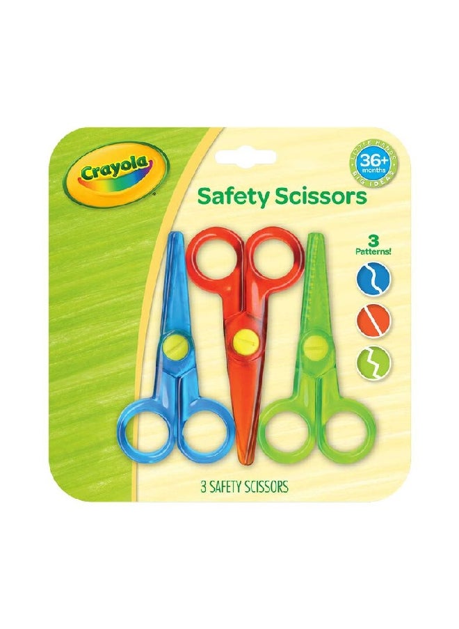 Crayola 3-Piece Plastic Safety Scissor Set Multicolour 19.05 x 18.41 x 1.43 cm CRA8114580001 