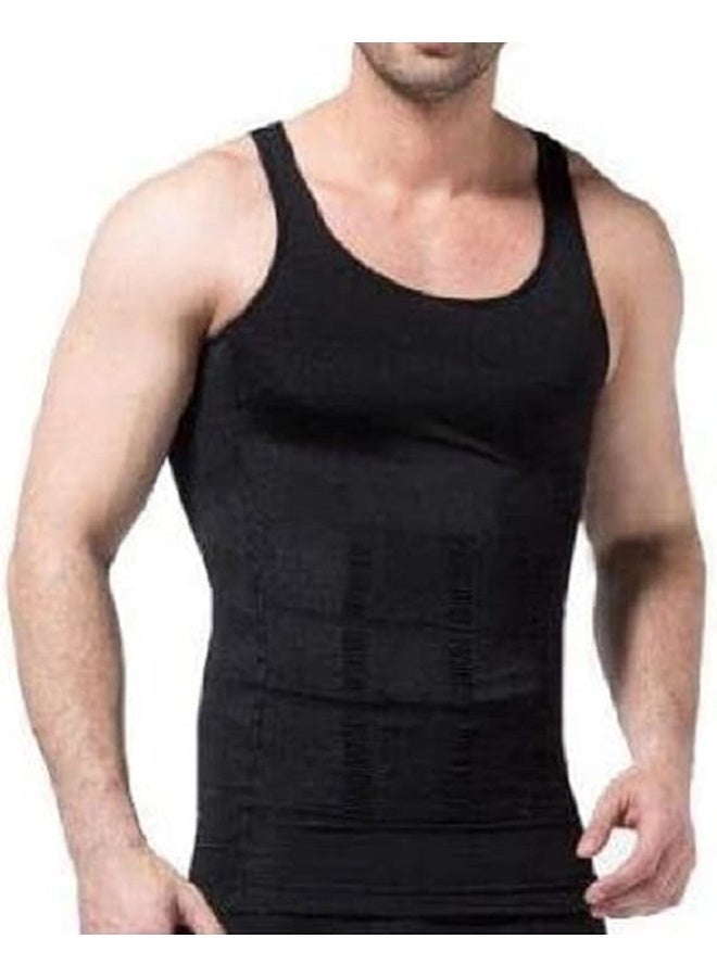 Jolly Chic Men's Slimming Body Shaper Vest, Athletic Compression Tank Top, Abdomen Control Slim Undershirt - Image 1